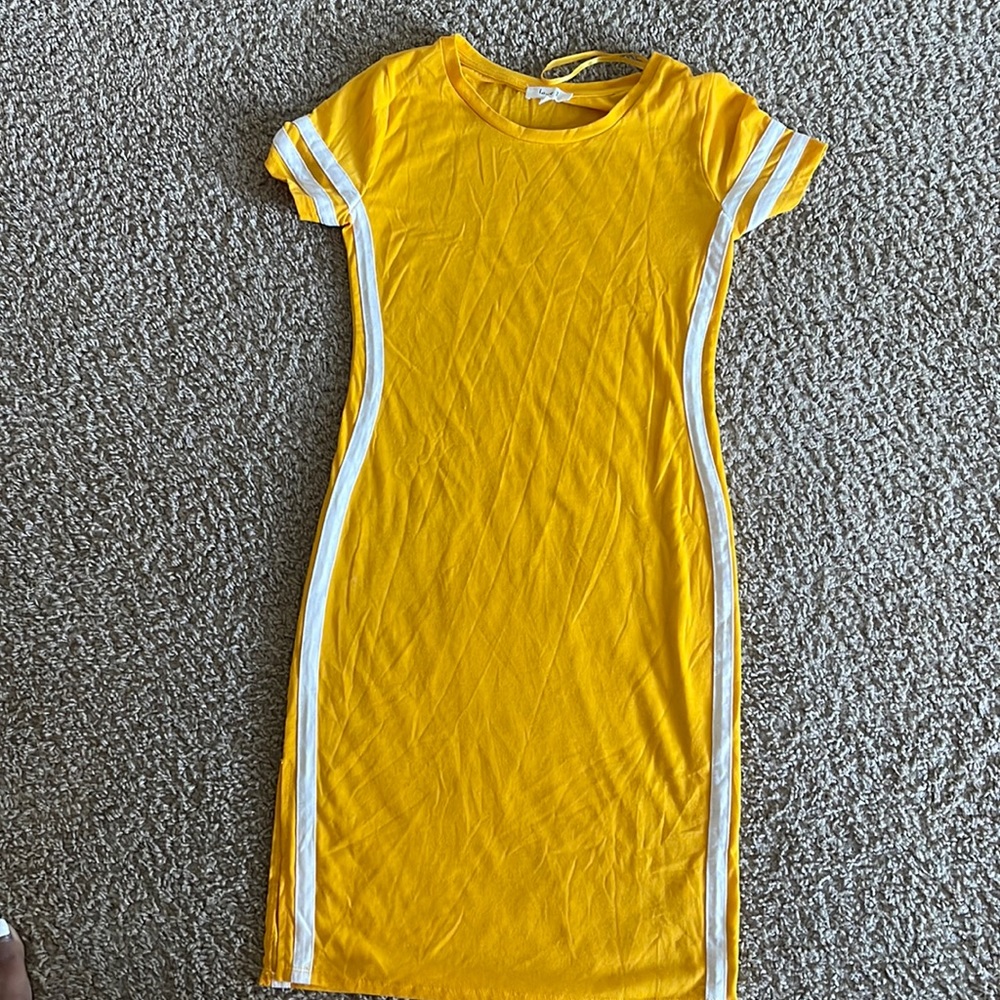 Yellow maxi dress